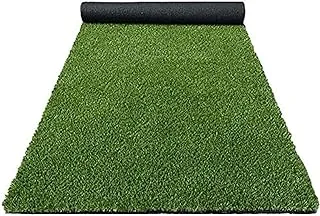 سجادة عشب صناعي أخضر لتزيين الحدائق والأمام والخلف - عشب صناعي 45 مم (200 سم × 1000 سم ، أخضر / بني)