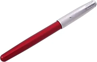 باركر سونيت اسينشالز ريد | قلم حبر من الفولاذ المطلي بالرمل بحواف الكروم | علبة هدايا | 9929