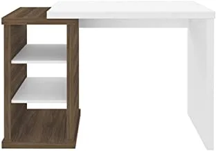 Artany Wood Desk, Olmo With White - W 115 X D 44.8 X H 75 Cm