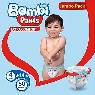 Sanita Bambi Pants, Size 4, Large, Jumbo Pack, 50 Diapers