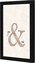 Lowha You And Me Wall Art Wooden Frame Black Color 23X33Cm By Lowha