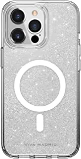 Vivamadrid Celeste Halo iPhone 13 Pro Max 6.7 Clear + Silver Glitters