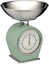 KitchenCraft Living Nostalgia Mechanical Kitchen Scales, 4 kg (8 lbs) - English Sage