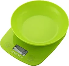 Yonovo Bowl Food Scale With Lcd Screen And High Precision Accuracy Rate, For Weight Loss, Baking, Cooking, Keto And Meal Prep - Green