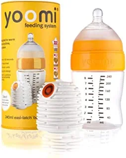 Yoomi 8Oz Feeding Bottle, Warmer, Slow Flow Teat,Orange