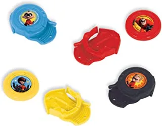 Amscan 3900015 Disney/Pixar Incredibles 2 Mini Disc Shooters, Party Favor, Multicolor, Standard