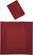 Princess 100% Cotton Dobby Jacquard Table Cloth Napkins- 50x50cm - Maroon 4pc set