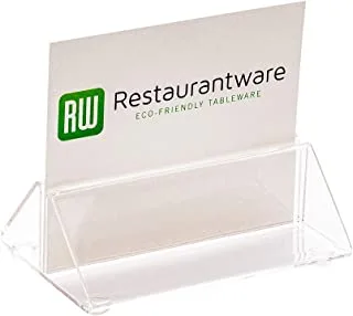 Restaurantware RWP0406C Clear Tek Clear Acrylic Place Card Holder and Menu Stand - 1ct Box