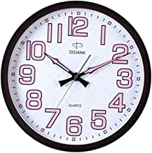 Dojana Wall Clock, Dwg150-Light Brown-White Pink
