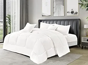 Cozy And Warm Winter Velvet Fur Comforter Set, King Size (220 X 240 Cm) 6 Pcs Soft Bedding Set, Modern Floral Pattern, Mix3, White