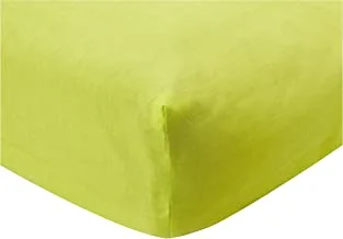 iBed home Fitted Bedsheet 2Pcs Set, Cotton, Single Size, Yellow, 2 Set