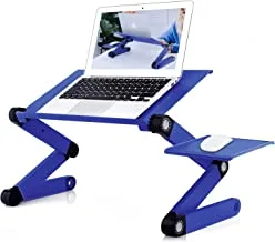 Datazone'S AdJustable Laptop Desk, Beautiful & Portable Bed Desk Table, Multi Purpose USe,Laptop Tray ,Portable Desk ,Couch Desk, Small Table ,Laptop Table For Bed, Lap Desk Dz-Tp007 (Blue).