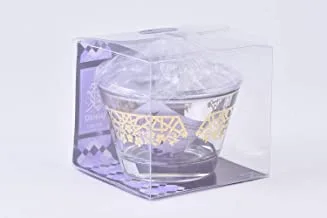 Wisteria Glass Sugar bowl+cover 2pcs meld Gold