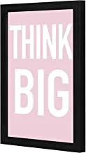 LOWHA LWHPWVP4B-346 Think big pink white Wall art wooden frame Black color 23x33cm By LOWHA