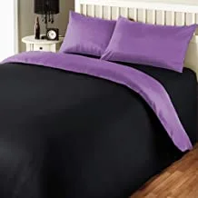 Ibed Home180Tc Two Tone 6Pc King Comforter Set - 240X260 cm - Black & Lavender