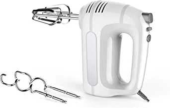 JANO 300W Electric Hand Mixer with 6 Speed + Turbo, White, E024005/BW 2 Years warranty