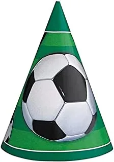 قبعة كرة قدم ثلاثية الأبعاد فريدة من نوعها للحفلات مكونة من 8 عبوات