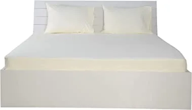 شرشف سرير مطاطي دياركو برنسيس 3 قطع - قماش: بولي قطن 144 تي سي - اللون: كريمي - المقاس: مزدوج 150 × 200 + 25 سم + 2 كيس وسادة 50 × 75 سم