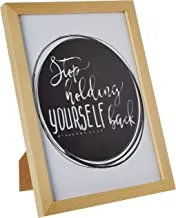 LOWHA Stop Holding yourself Wall Art with Pan Wood framed Ready to hang for home, bed room, office living room Home decor hand made wooden color 23 x 33cm By LOWHA