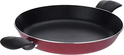 Vetro Classic Non Stick Aluminium Open Frying Pan Size: 28Cm, Wine Red