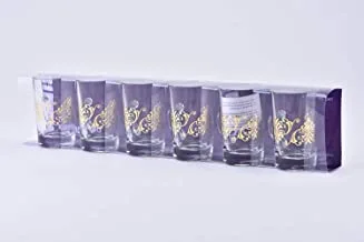 كوب شاي زجاجي من الوستارية مع مجموعة مقبض Verve Gold / 6 قطع