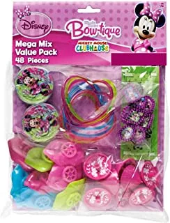 Amscan Disney Minnie Mouse Birthday Party Favours Set (48 Pack), Multi Color, 11 1/4
