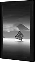 LOWHA black and white tree Wall art wooden frame Black color 23x33cm By LOWHA