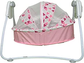 Qariet Alnwader Electric Baby Bed, Pink & White