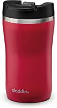 Aladdin Cafe Thermavac Leak-Lock Stainless Steel Mug, 0.25 liter Capacity, Cherry Red