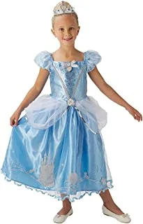 أزياء روبيز فستان أميرة ديزني سندريلا حكواتي ، كبير 7-8 سنوات ، أسبوع الكتاب واليوم العالمي للكتاب ، أزرق ، I-641041L