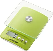 YONOVO Glass Food Scale with LCD screen and High Precision accuracy rate, for Weight Loss, Baking, Cooking, Keto and Meal Prep - Green