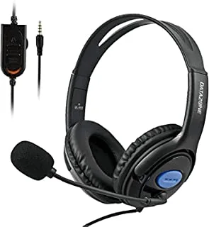 Datazone Gaming And Laptop Headphones With Noise Canceling Microphone, Lightweight And Comfortable To Wear-Dl-900/Blue, Medium, Wired