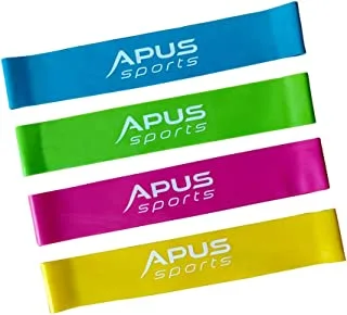 ApUS Mini Resistance Bands Set of 4, Multicolor, Mr Band, Mband Set4, 20 Cm