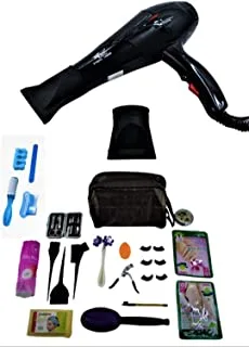 Max Elegance Set Of Beauty Bag Tools With Hair Dryer, Hair Care, Skin Care And Nail Care, 29 Pieces - Pack Of 1