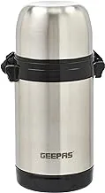 Geepas Vacuum Flask, 0.4L | Stainless Steel Vacuum Bottle Keep Hot & Cold Antibacterial topper & Cup - Perfect for Outdoor Sports, Fitness, Camping, Hiking, Office, School