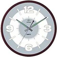 Wall Clock, Dojana, Round, Brown And White, Dw217