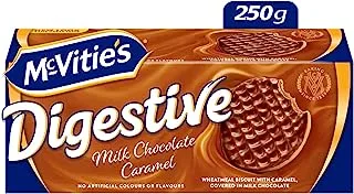 Mcvitie'S Digestive Milk Chocolate Caramels Biscuits, 250G - Pack of 1