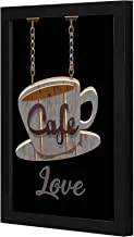 LOWHA Cafe Love black Wall art wooden frame Black color 23x33cm By LOWHA