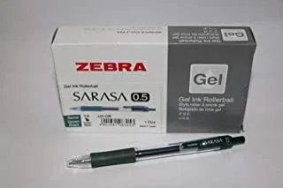 قلم جل زيبرا ساراسا Jj3-GB Packet 12 قطعة أسود أخضر 0.5