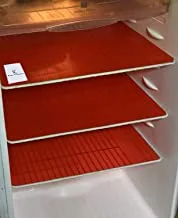 Kuber Industries Multipurpose Mats|Refrigerator Mat|Drawer, Cabinet Mats|Water Proof Anti-Slip Mat|Pack of 6|(Red)