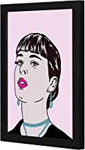 LOWHA pop art pink Wall art wooden frame Black color 23x33cm By LOWHA