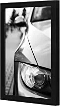 LOWHA close-up bmw head light Wall art wooden frame Black color 23x33cm By LOWHA