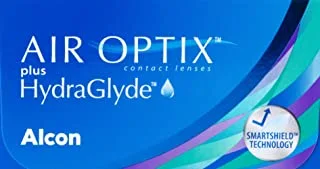 عدسات Air Optix HydraGlyde اللاصقة الشهرية ديوبتر (+4.50) - 6 عبوات