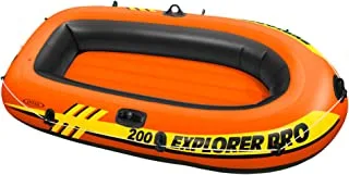 Intex Explorer Pro Inflatable Boat,Orange,Two Person (196 x 102 x 33 cm),58356