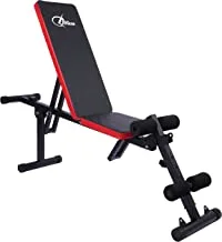 Fitness minutes weights bench and exercises, fm-ab04-red