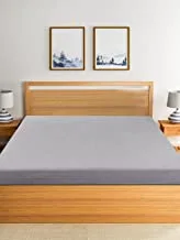 Krp Home Premium Laminated Terry Anti DUSt Mattress Protector To Help Protect Against Bugs, DUSt Mites, And Allergens | Size : 160X200 Cm, Color: Grey