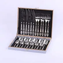 Home concept 24-piece stainless steel cutlery set silver