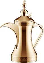 دلة السيف العربية للقهوة العربية ستانلس ستيل الحجم: 1.4 لتر ، اللون: ذهبي