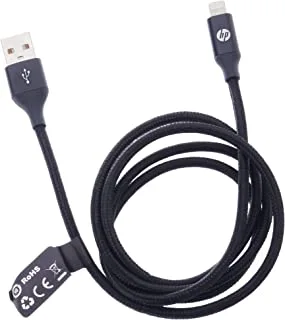 HP USB Type A to Lightning Cable, 2 m Length, Black
