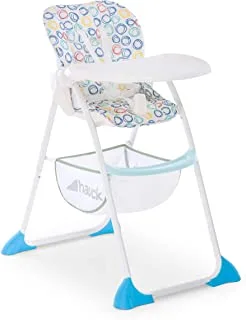 Hauck Highchair Sit N Fold/For Toddler From 6 Months Up To 15 Kg/Compact Folding/Adjustable Backrest And Tray/Large Toy Basket/White Multicolour